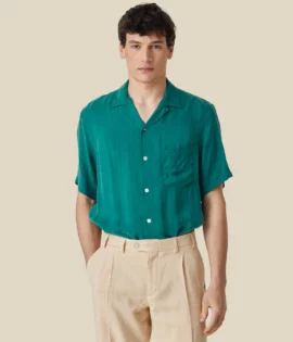 CUPRO STRIPE – GREEN – Portuguese Flannel summer shirt