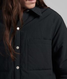 SPHERE PADDED OVERSHIRT LS – Black